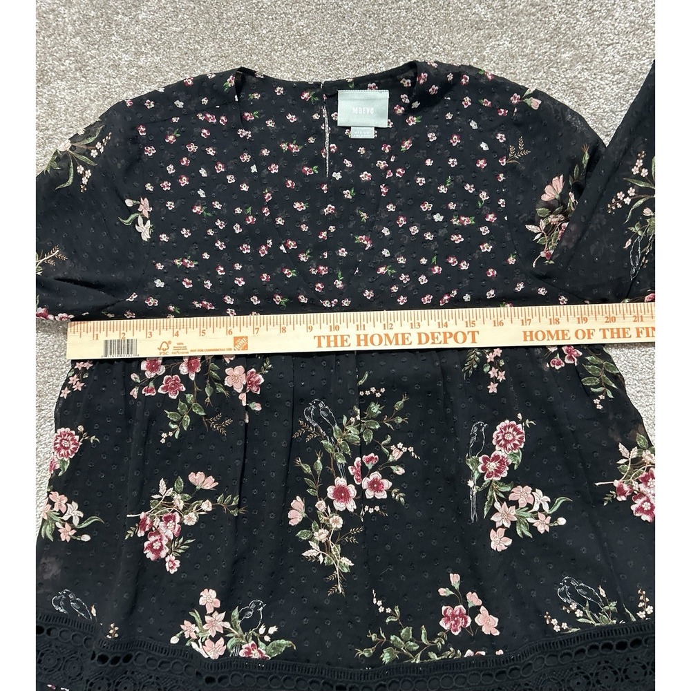 Anthropologie Maeve Women's‎ M Steffy Bell-Sleeve Blouse Boho - Picture 5 of 10